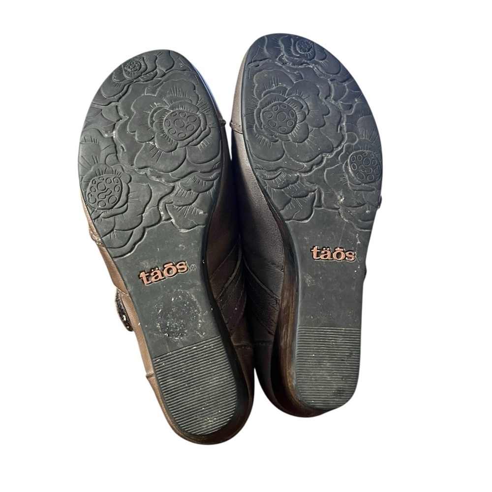 Taos Splurge Leather Wedge Shoes US 8 EUR 39 Comfort - Picture 13 of 14